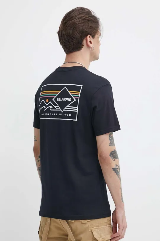 Βαμβακερό μπλουζάκι Billabong Adventure Division μαύρο