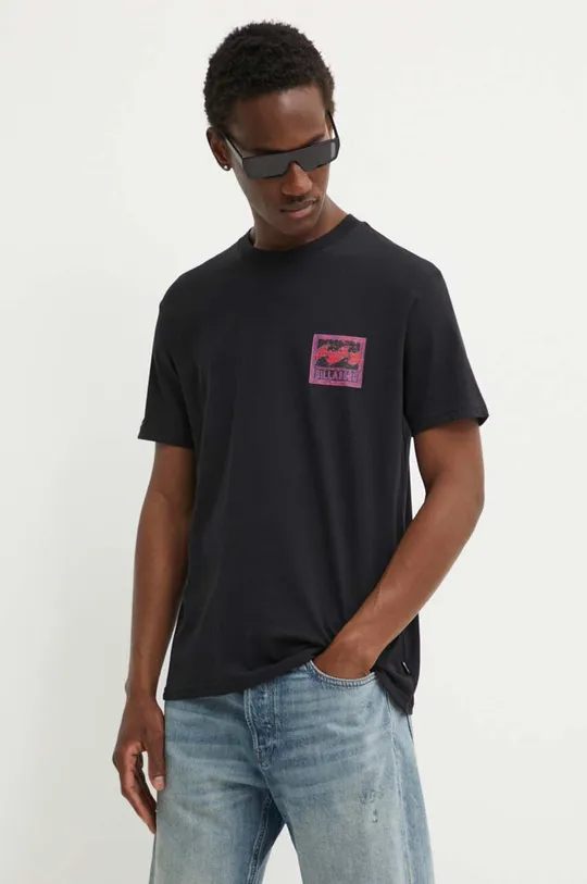 czarny Billabong t-shirt bawełniany