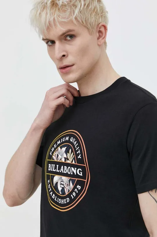 čierna Bavlnené tričko Billabong Pánsky