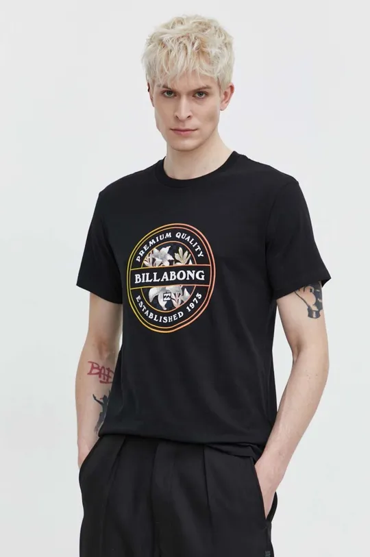 чёрный Хлопковая футболка Billabong