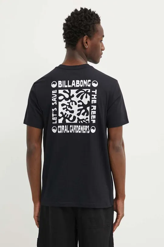 čierna Bavlnené tričko Billabong x Coral Gardeners