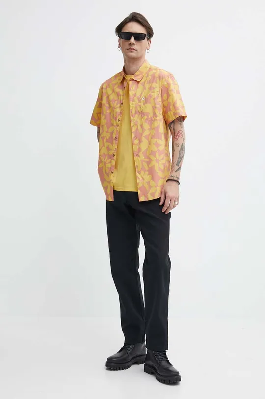 Bombažna kratka majica Billabong rumena