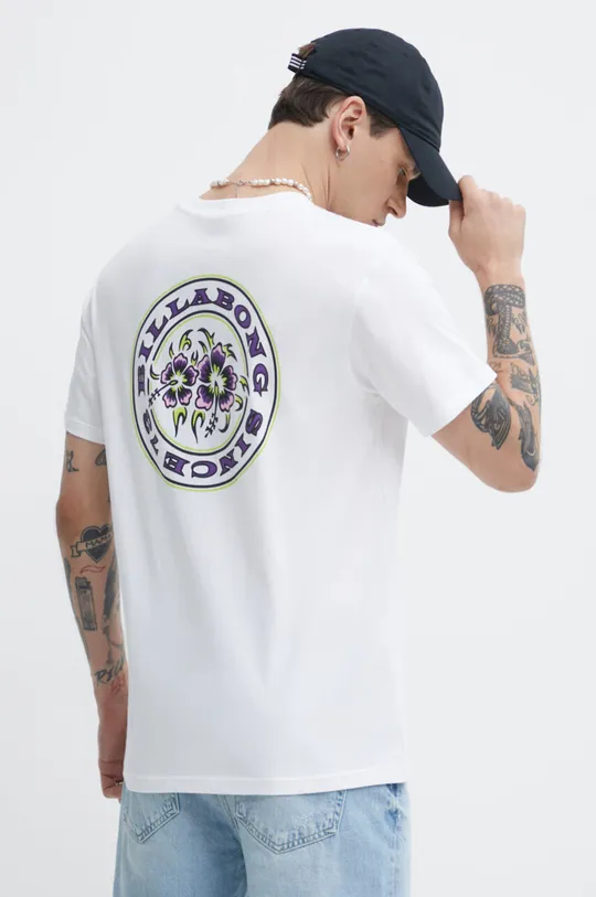 λευκό Βαμβακερό μπλουζάκι Billabong Ανδρικά