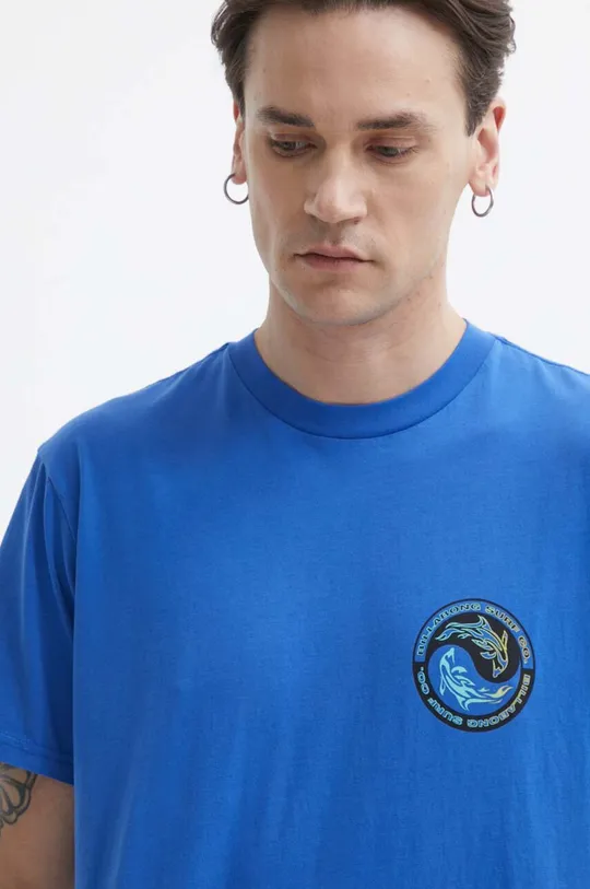 niebieski Billabong t-shirt bawełniany