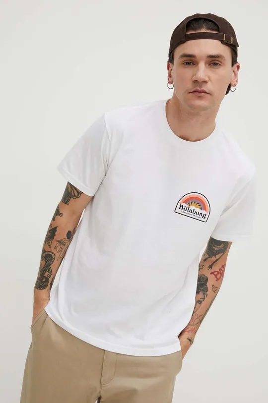 λευκό Βαμβακερό μπλουζάκι Billabong BILLABONG X ADVENTURE DIVISION Ανδρικά