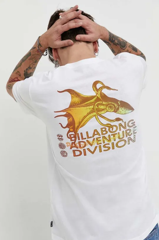 λευκό Βαμβακερό μπλουζάκι Billabong BILLABONG X ADVENTURE DIVISION Ανδρικά