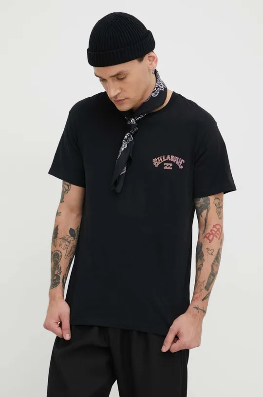 czarny Billabong t-shirt bawełniany Męski