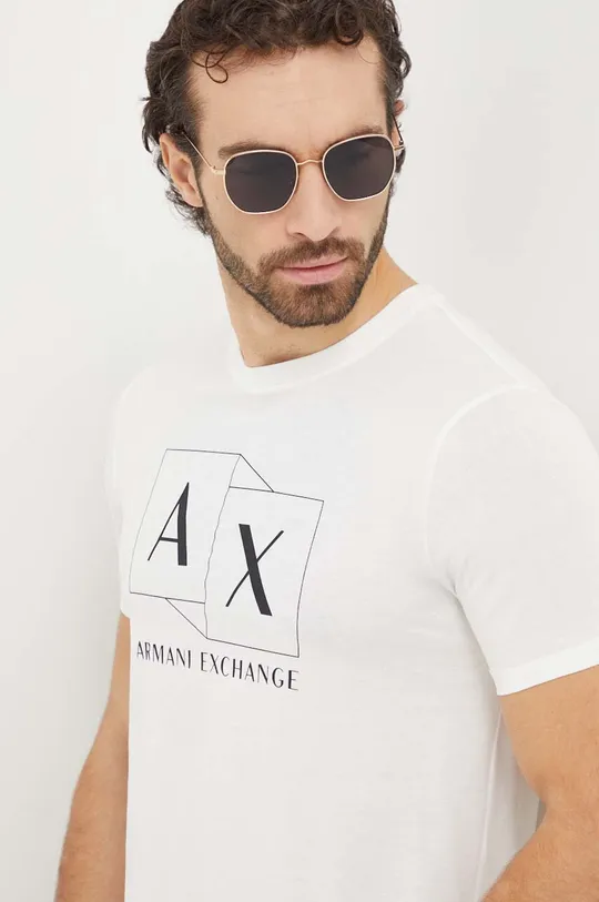 bež Pamučna majica Armani Exchange Muški