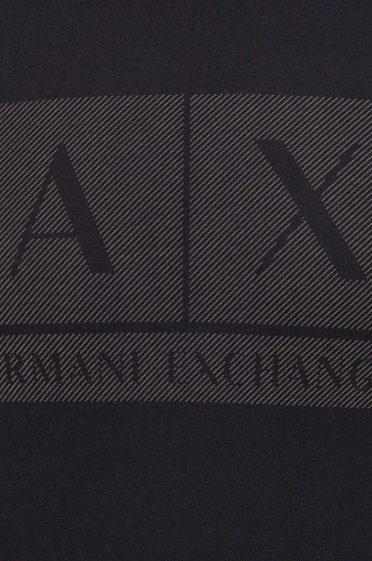 fekete Armani Exchange pamut póló