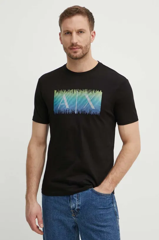 Bavlnené tričko Armani Exchange čierna