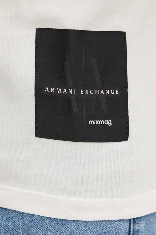 beige Armani Exchange t-shirt in cotone x mixmag