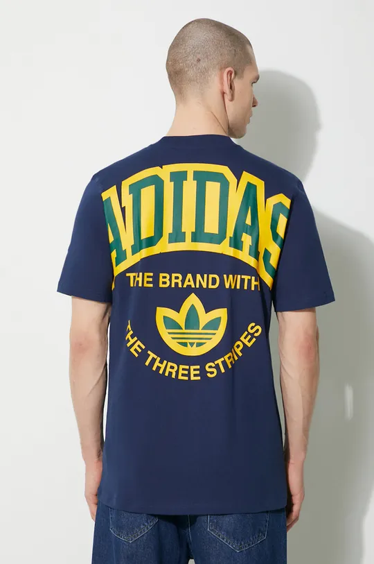 тёмно-синий Хлопковая футболка adidas Originals Мужской