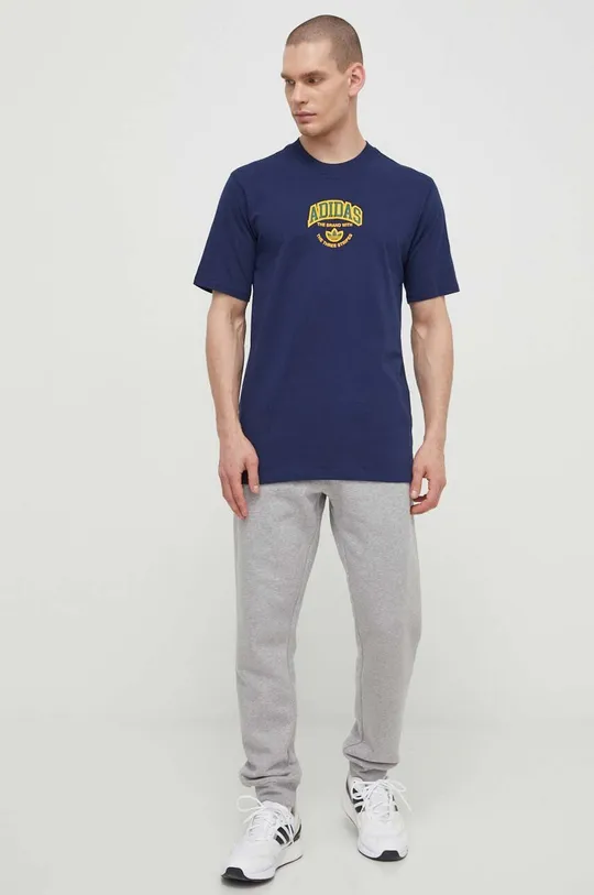 Bavlnené tričko adidas Originals VRCT Short Sleeve tmavomodrá