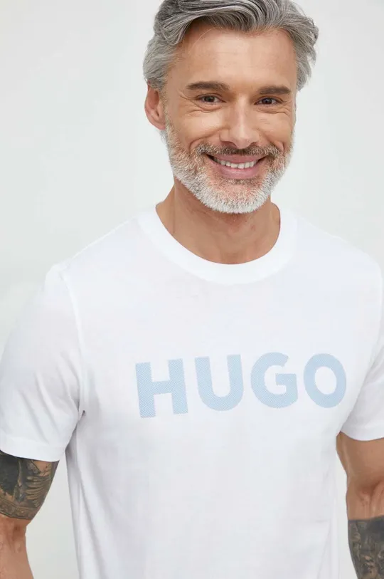 Pamučna majica HUGO Temeljni materijal: 100% Pamuk Umeci: 97% Pamuk, 3% Elastan