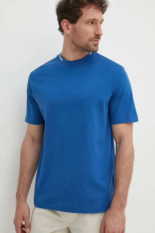 niebieski United Colors of Benetton t-shirt bawełniany Męski