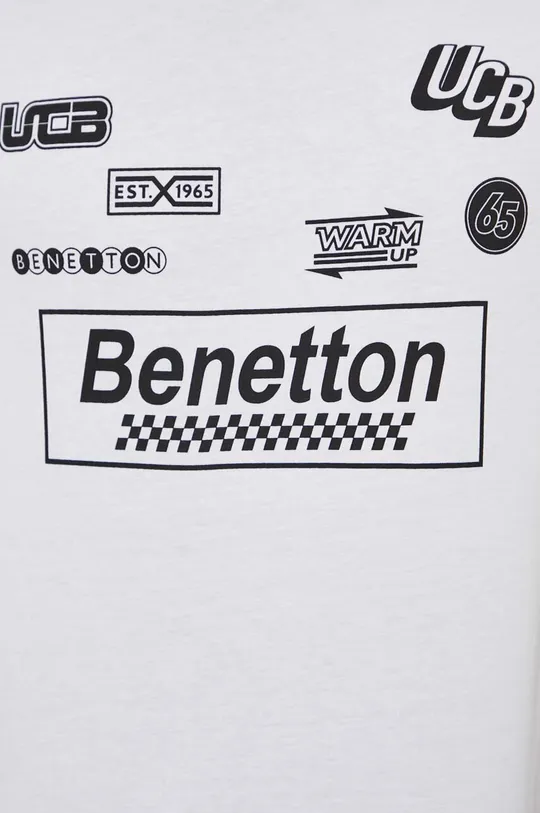 biela Bavlnené tričko United Colors of Benetton