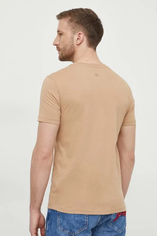 United Colors of Benetton t-shirt bawełniany brązowy