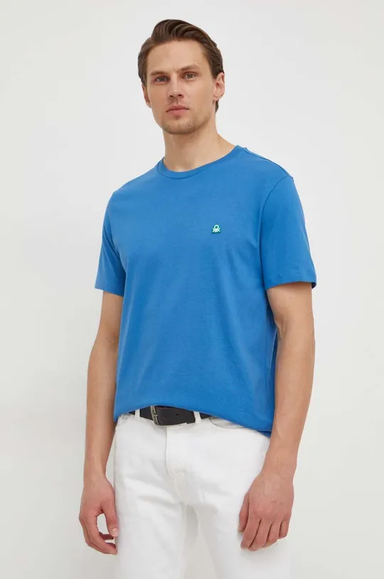 niebieski United Colors of Benetton t-shirt bawełniany
