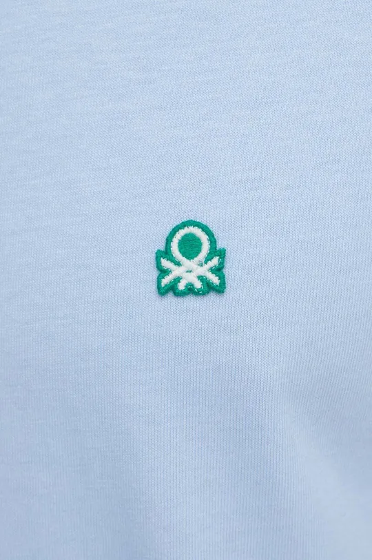 modra Bombažna kratka majica United Colors of Benetton