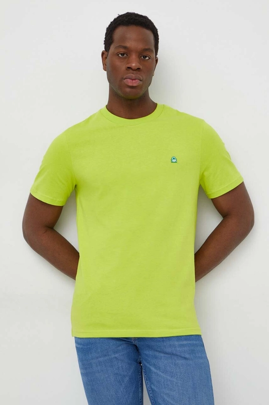 zielony United Colors of Benetton t-shirt bawełniany