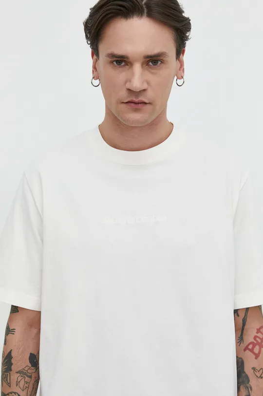 beżowy Abercrombie & Fitch t-shirt bawełniany Męski