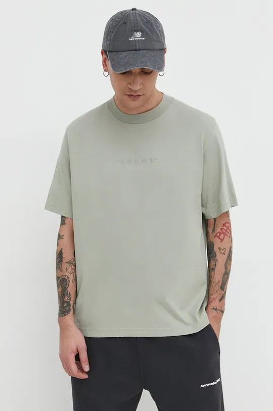 zielony Abercrombie & Fitch t-shirt bawełniany Męski