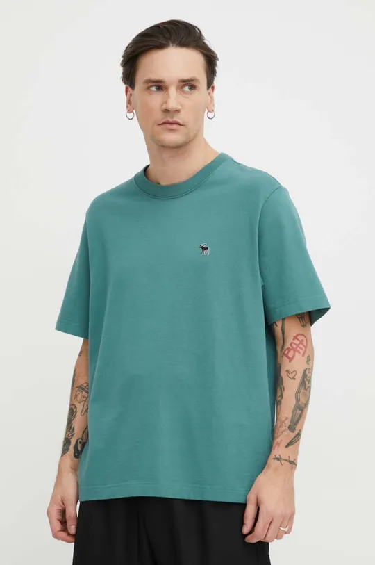 zielony Abercrombie & Fitch t-shirt bawełniany