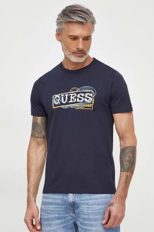 mornarsko modra Kratka majica Guess Moški