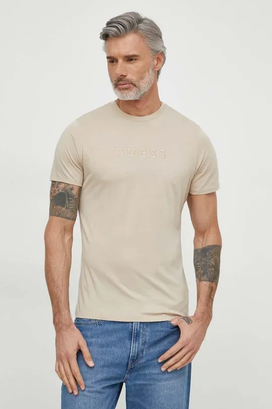 Guess t-shirt in cotone beige