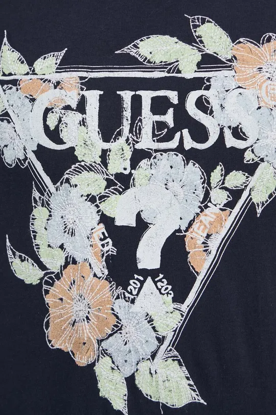 Bavlnené tričko Guess FLOWERS Pánsky
