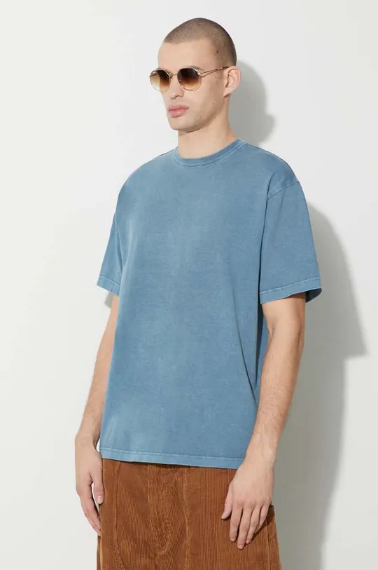 μπλε Βαμβακερό μπλουζάκι Carhartt WIP S/S Taos T-Shirt