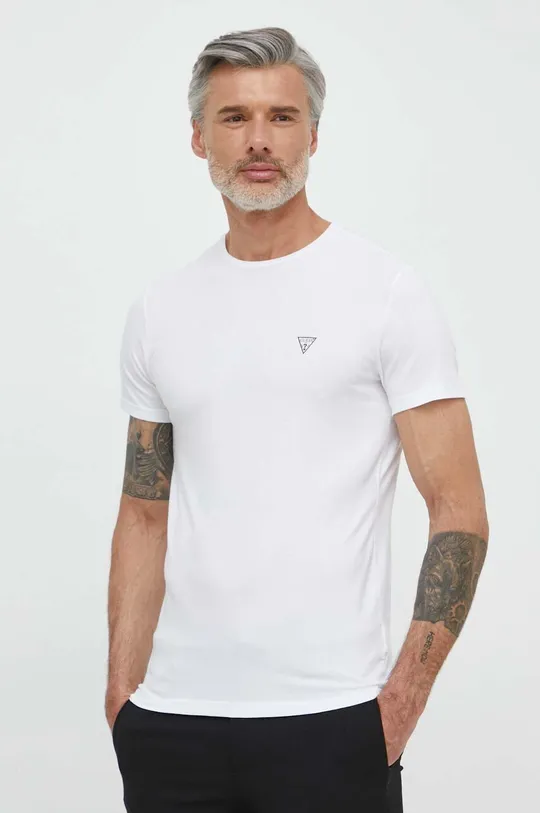 biały Guess t-shirt CALEB Męski