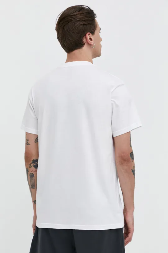 Βαμβακερό μπλουζάκι Quiksilver λευκό