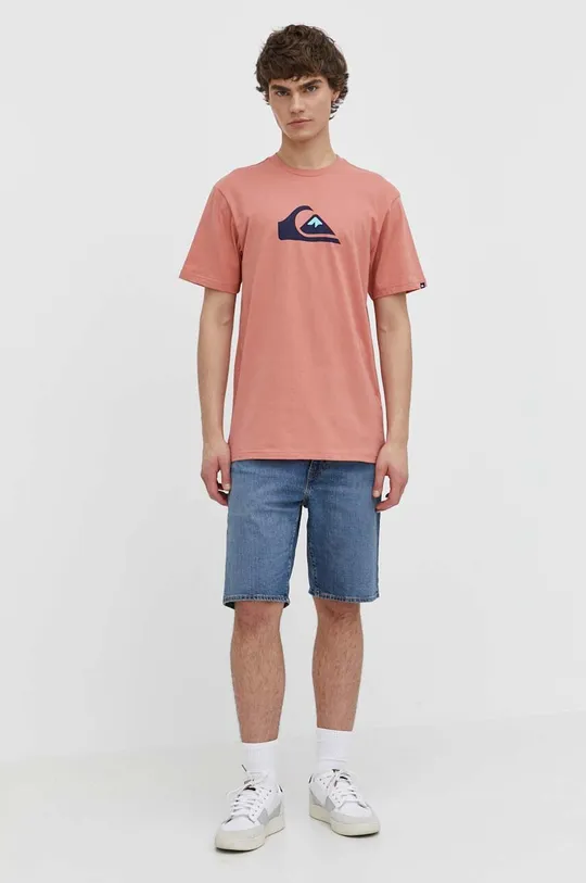 Quiksilver t-shirt in cotone rosso
