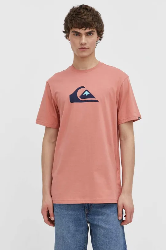 rosso Quiksilver t-shirt in cotone