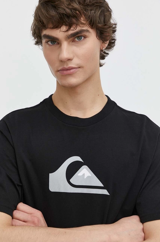 czarny Quiksilver t-shirt bawełniany