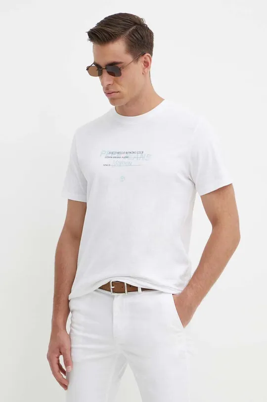 biela Bavlnené tričko Pepe Jeans CINTHOM Pánsky