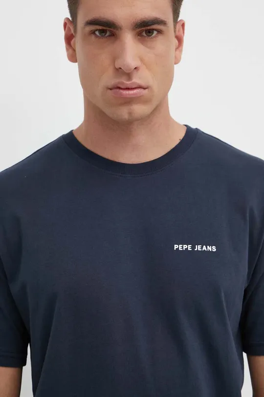 mornarsko modra Bombažna kratka majica Pepe Jeans CALLUM