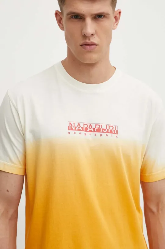 żółty Napapijri t-shirt bawełniany S-Howard