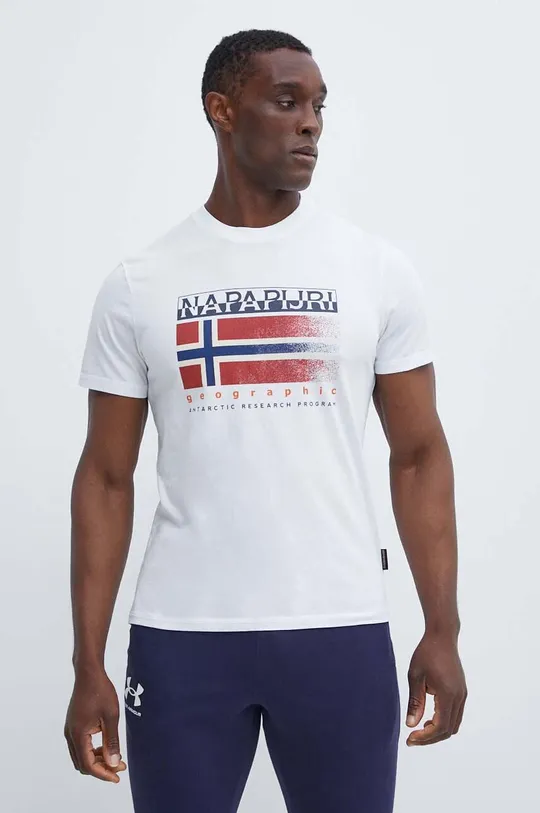 Napapijri t-shirt bawełniany S-Kreis Materiał zasadniczy: 100 % Bawełna, Ściągacz: 98 % Bawełna, 2 % Elastan