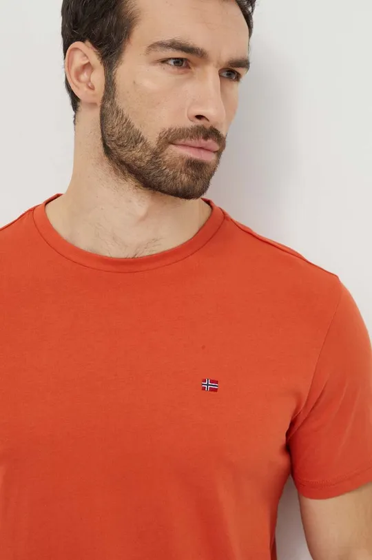 pomarańczowy Napapijri t-shirt bawełniany Salis