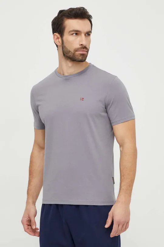 grigio Napapijri t-shirt in cotone Uomo