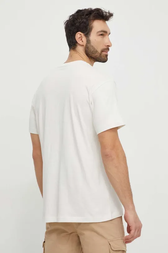 Napapijri t-shirt bawełniany S-Box beżowy