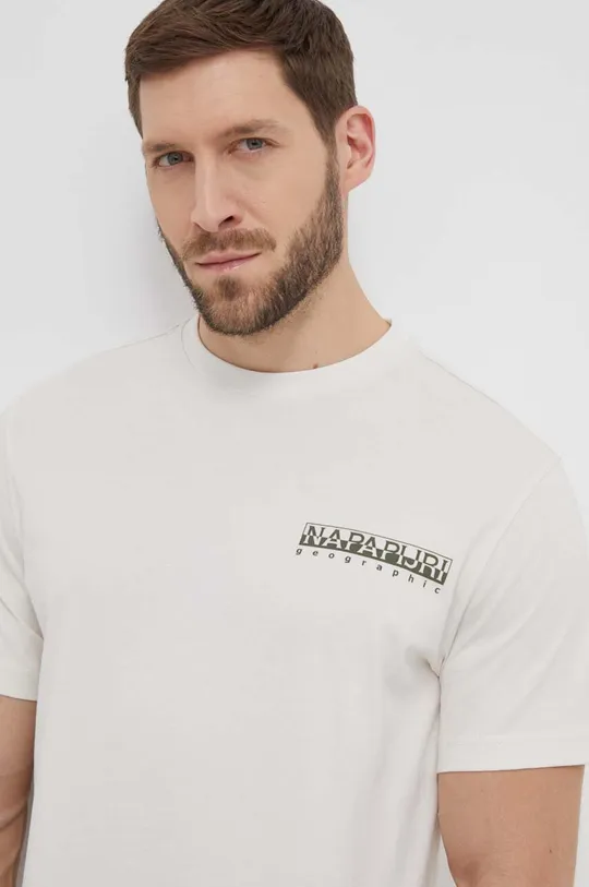 beige Napapijri t-shirt in cotone