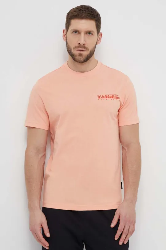 Napapijri t-shirt bawełniany S-Gouin Materiał zasadniczy: 100 % Bawełna, Inne materiały: 95 % Bawełna, 5 % Elastan