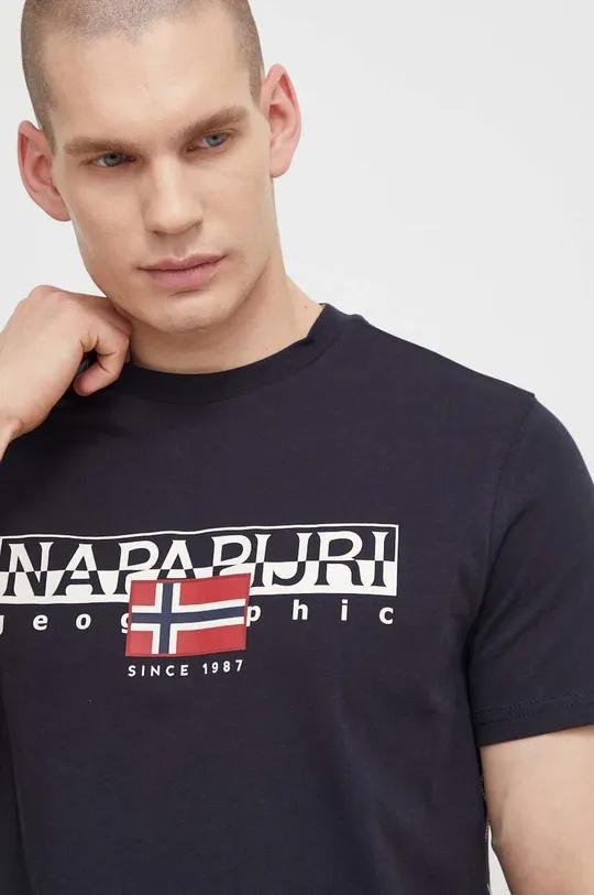 Βαμβακερό μπλουζάκι Napapijri S-Aylmer Κύριο υλικό: 100% Βαμβάκι Άλλα υλικά: 95% Βαμβάκι, 5% Σπαντέξ