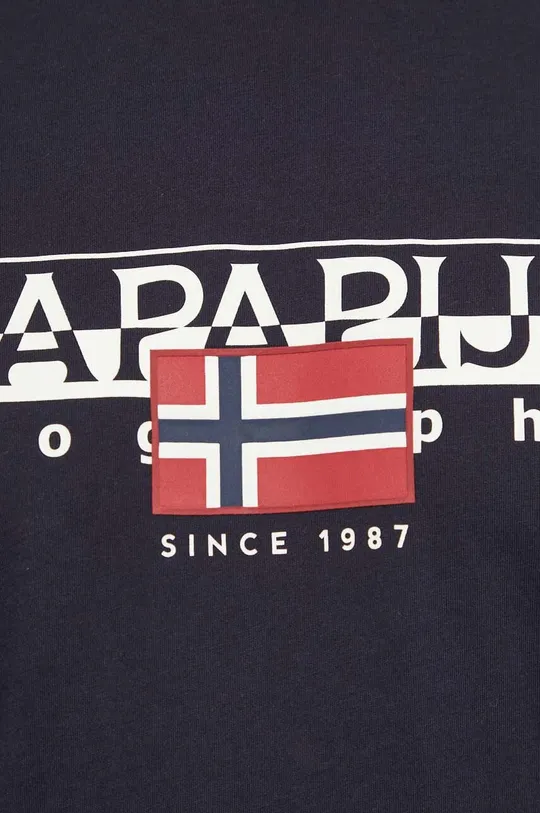 чорний Бавовняна футболка Napapijri