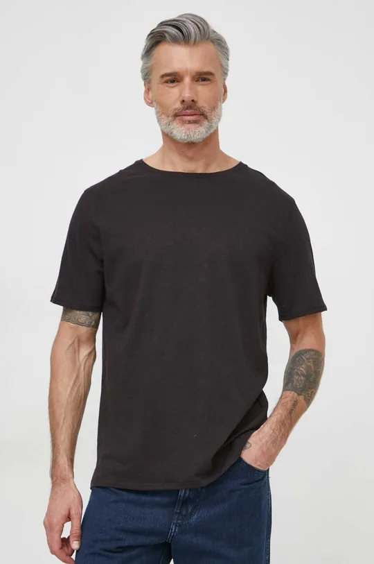 Tommy Hilfiger t-shirt z domieszką lnu 60 % Bawełna, 25 % Poliester, 15 % Len