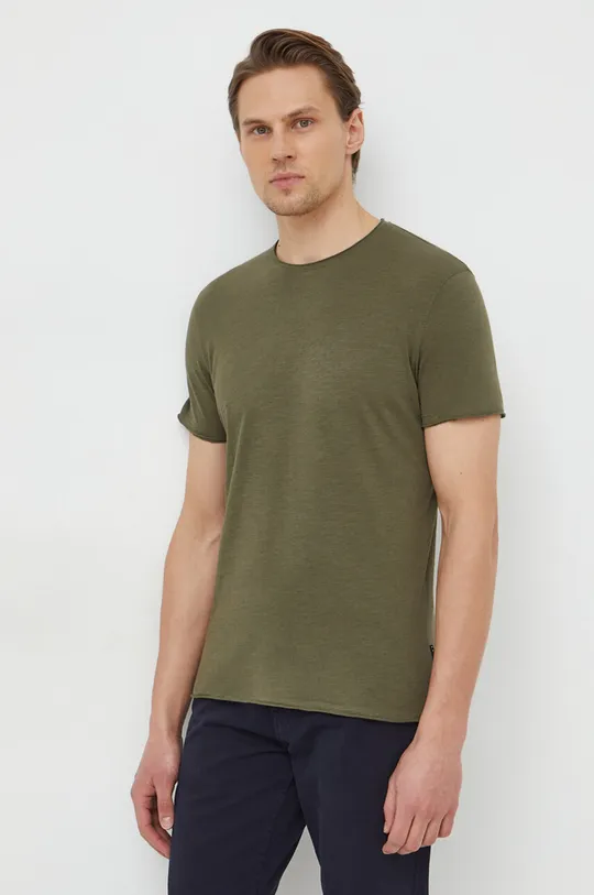 зелений Бавовняна футболка Sisley Чоловічий