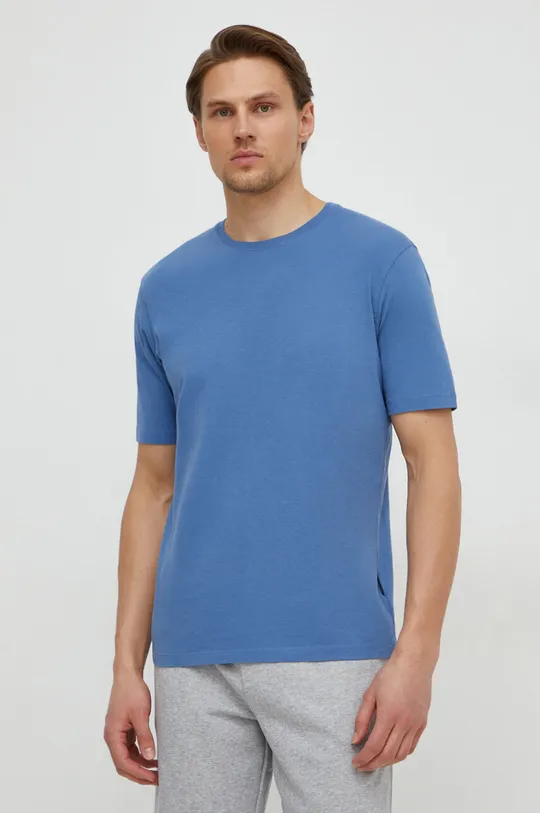 голубой Хлопковая футболка Sisley Мужской
